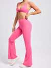 ZASUWA Female Cross Back Hollow Out Twist V-shaped Waist Scrunch Bum Tracksuit