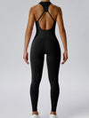 ZASUWA Female Cutout Elastic Tight Backless Jumpsuit