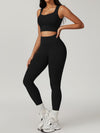 ZASUWA Female Backless U collar High-rise Split Flare Tracksuit