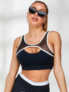 ❤ZASUWA Female Contrast Color Mesh Cutout Sports Bras