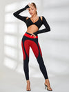 ❤ZASUWA Female Pop Style Contrast Color Leggings