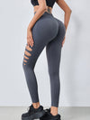 ZASUWA Female Hollow Out Hip-lift Quick-dry High-waisted Seamless Leggings