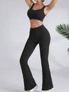 ZASUWA Female Backless Ribbed Flare Tracksuit