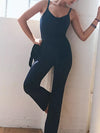 ZASUWA Female Backless Flare Jumpsuit