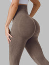 ZASUWA Female Ribbed Denim Scrunch Bum Leggings