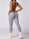 ZASUWA Female Sexy Backless Scrunch Bum Jumpsuit