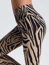 ZASUWA Female Zebra Pattern Scrunch Bum Leggings