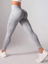 ZASUWA Female Denim Deep V Back Scrunch Bum Leggings