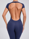 ZASUWA Female Sexy Backless U Collar Jumpsuit