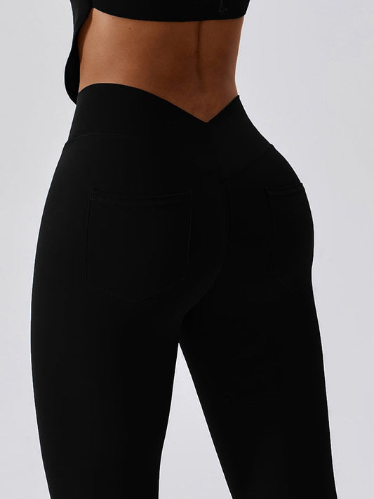 ZASUWA Female V-shape Waist Pocket Leggings