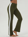 ZASUWA Female Contrast Color Stripe Split Flare Leggings