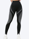 ZASUWA Female Contrast Color Stripes Scrunch Bum Leggings