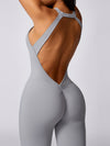 ZASUWA Female Sexy Backless Scrunch Bum Jumpsuit