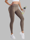 ZASUWA Female Ribbed Denim Scrunch Bum Leggings