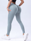 ZASUWA Female Sexy Deep V Back Scrunch Bum Leggings