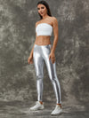 ZASUWA Female Sexy Metallic Laser Gold&Sliver Leggings