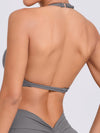 ZASUWA Female Front Folds Backless Halter Quick-dry Sports Bras