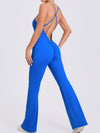 ZASUWA Female Cross Back Flare Booty Jumpsuit