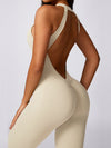 ZASUWA Female Sexy Backless Scrunch Bum Jumpsuit