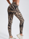 ZASUWA Female Zebra Pattern Scrunch Bum Leggings