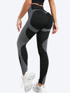 ZASUWA Female Contrast Color Stripes Scrunch Bum Leggings