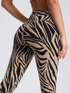 ZASUWA Female Zebra Pattern Scrunch Bum Leggings