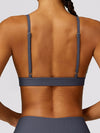 ZASUWA Female Super Deep V Backless Ribbed Sports Bras