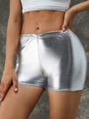 ZASUWA Female Sexy Metallic Laser Gold&Sliver Leggings