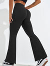 ZASUWA Female V-shape Waist Ribbed Flare Scrunch Bum Leggings