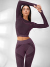 ZASUWA Female Fishnet Knitted Seamless High-waist Tracksuit