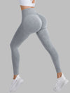 ZASUWA Female Ribbed Denim Scrunch Bum Leggings