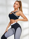 ❤ZASUWA Female Contrast Color Mesh Cutout Sports Bras