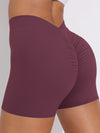 ZASUWA Female V-shape Waist Scrunch Bum Spandex Gym Booty Shorts