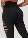 ZASUWA Female Hollow Out Hip-lift Quick-dry High-waisted Seamless Leggings