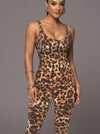 🖤ZASUWA Female Leopard Print U Collar Jumpsuit