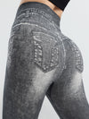 ZASUWA Female Denim Hip-lift High-waisted Leggings