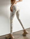 ZASUWA Female High Waist Bronzed Snakeskin Leggings