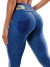 ZASUWA Female Faux Denim Pocket Leggings