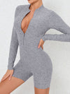 ZASUWA Female Zipper Backless Scrunch Bum Romper