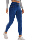 ZASUWA Female Faux Denim Pocket Leggings