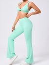 ZASUWA Female Cross Back Hollow Out Twist V-shaped Waist Scrunch Bum Tracksuit