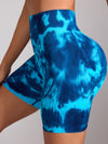 ZASUWA Female Hot Tie-dye Scrunch Bum Spandex Gym Quick Dry Booty Shorts