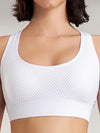 ZASUWA Female Sexy Hollow Out Cross Back Net Sports Bras