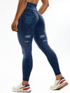 ZASUWA Female Faux Denim Pocket Leggings