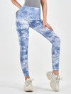 ZASUWA Female Denim Hot Tie-dye Pocket Scrunch Bum Leggings