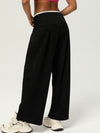 ZASUWA Female High-waisted Drawstring Ribbed Leisure Sports Pants