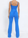 ZASUWA Female Scrunch Bum Flare Jumpsuit