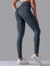 ZASUWA Female Denim Scrunch Bum High-rise Leggings