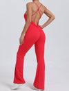 ZASUWA Female Cross Back Flare Booty Jumpsuit