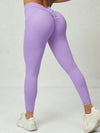 ZASUWA Female Deep V Back Scrunch Bum Leggings